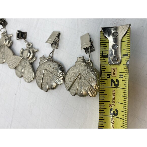 Tradewind Bay 4 Pc. Pewter Tablecloth Weights Bee And Ladybug - Picture 7 of 7